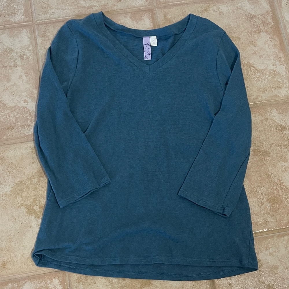 Teal V-Neck Shirt